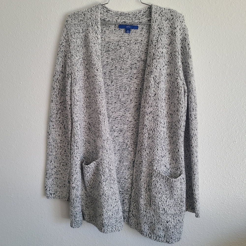 Apt. 9 Cardigan Open Front Chunky Knit